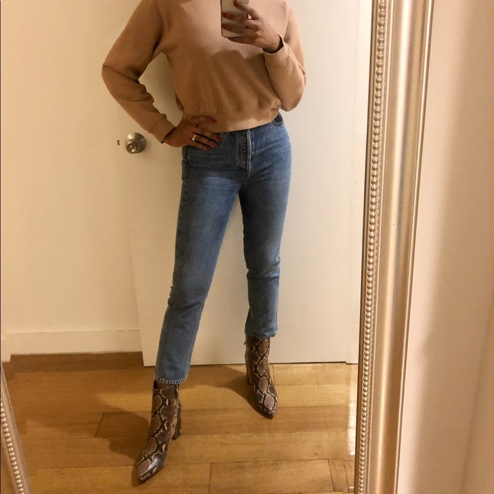 AGOLDE Riley High-Rise Straight Crop Jeans